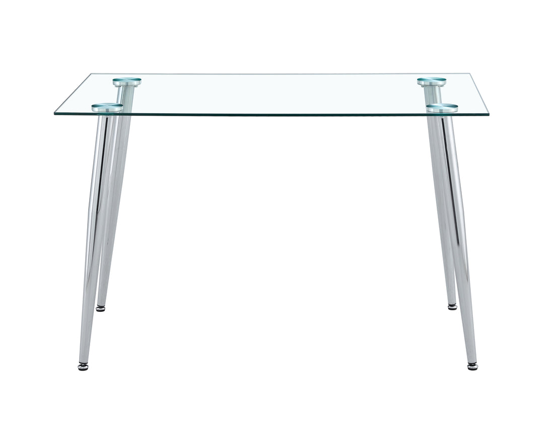 Table Leg For Gt 02, Silver Leg Silver Clear Metal