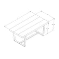 Modern Distressed Solid Wood And Metal Open Frame Dining Table Mahogany Mahogany Pine