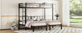 Twin Over Twin & Twin Bunk Beds For 3, Twin Xl Over Twin & Twin Bunk Bed Metal Triple Bunk Bed, Black Twin Xl Black Metal