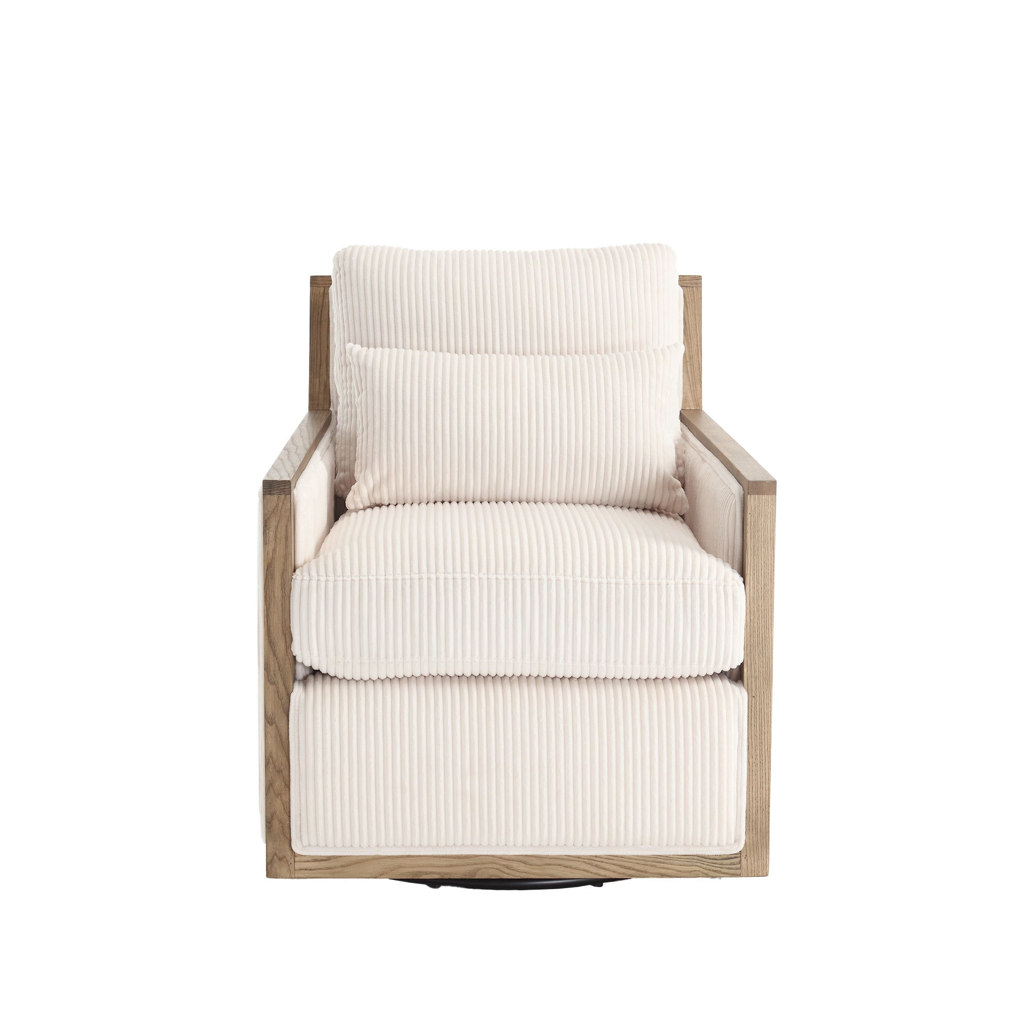 Coolmore Corduroy Swivel Barrel Chair, Comfy Accent Sofa Chair For Living Room, 360 Degree Swivel Barrel Club Chair, Leisure Arm Chair For Nursery, Hotel, Bedroom, Office, Lounge Beige Beige Primary Living Space Foam Corduroy