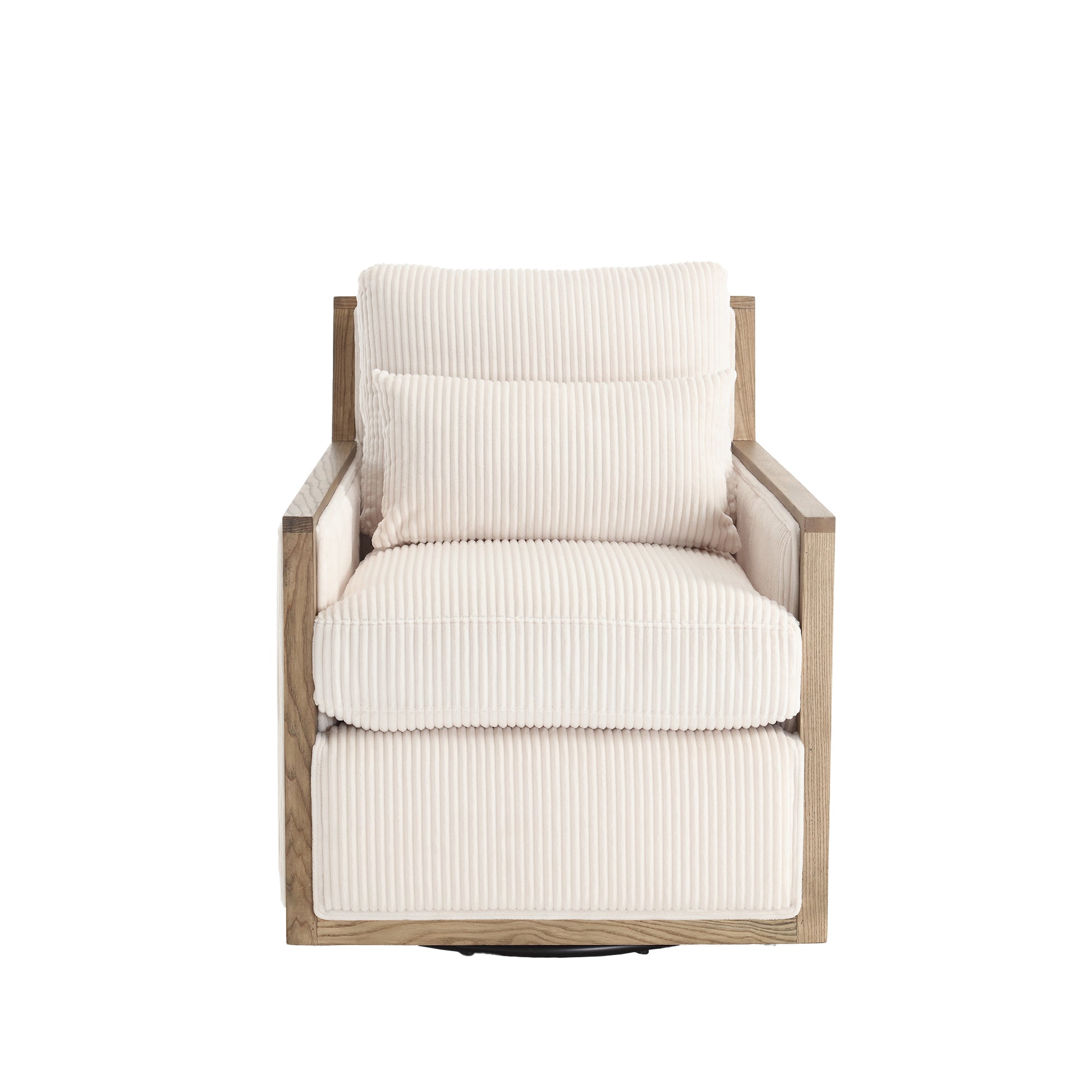 Coolmore Corduroy Swivel Barrel Chair, Comfy Accent Sofa Chair For Living Room, 360 Degree Swivel Barrel Club Chair, Leisure Arm Chair For Nursery, Hotel, Bedroom, Office, Lounge Beige Beige Primary Living Space Foam Corduroy