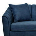 3 Seater Sofa Navy Blue Fabric