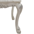 Bone White End Table With Claw Leg White Primary Living Space Traditional Square Wood Plastic