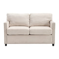 United Modern Chenille Fabric Loveseat, 2 Seat Upholstered Loveseat Sofa Modern Couch Beige Chenille 2 Seat