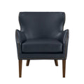 Daniela Midnight Blue High Leg Slope Arm Chair Blue Foam Faux Leather