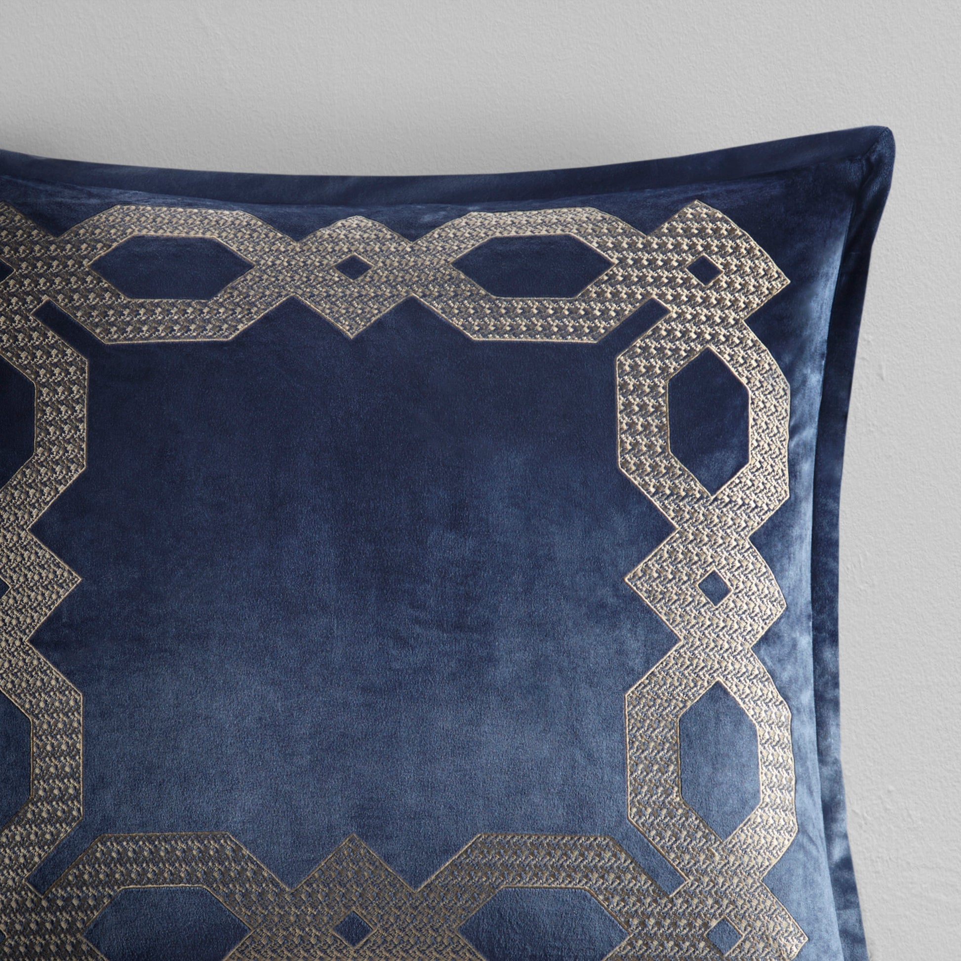 European Pillow Sham Navy 26X26" Navy Polyester