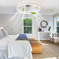 Ceiling Fan With Lights Dimmable Led White Acrylic Iron