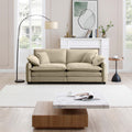 Warm And Cozy Living Room Sofa With 4 Pillows Upholstered Large Deep Seat 2 Seater Sofa For Living Room,Tan Corduroy Tan Corduroy 2 Seat