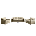 Luxurious And Sophisticated Sofa Set With Soft Cushions And Pillows, Sofa Set For Living Rooms And Clubs As Well As Home Theaters, Consisting Of Two Single Sofas And A 2 Seaters Sofas In Tan Corduroy Tan Corduroy 4 Seat