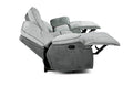 Cyprus 3 Piece Reclining Living Room Set Gray Gray Fabric