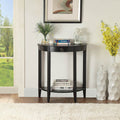 Black Console Table With Bottom Shelf Black Primary Living Space Transitional Pine Drawers Wood