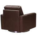 Hayward Swivel Leather Chair Chestnut Memory Foam Genuine Leather