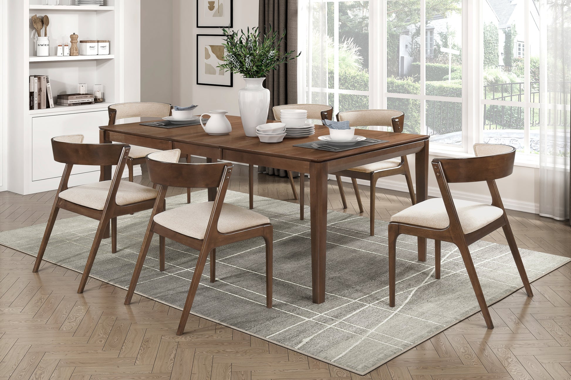 Walnut Finish Dining Chairs 2Pc Set Upholstered Back And Seat Cushion Modern Dining Kitchen Furniture 1Pc Walnut Dining Room Contemporary Wood