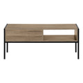 Tv Stand, 48 Inch, Console, Media Entertainment Center, Storage Drawer, Living Room, Bedroom, Brown Laminate, Black Metal, Contemporary, Modern Taupe 40 49 Inches Particle Board