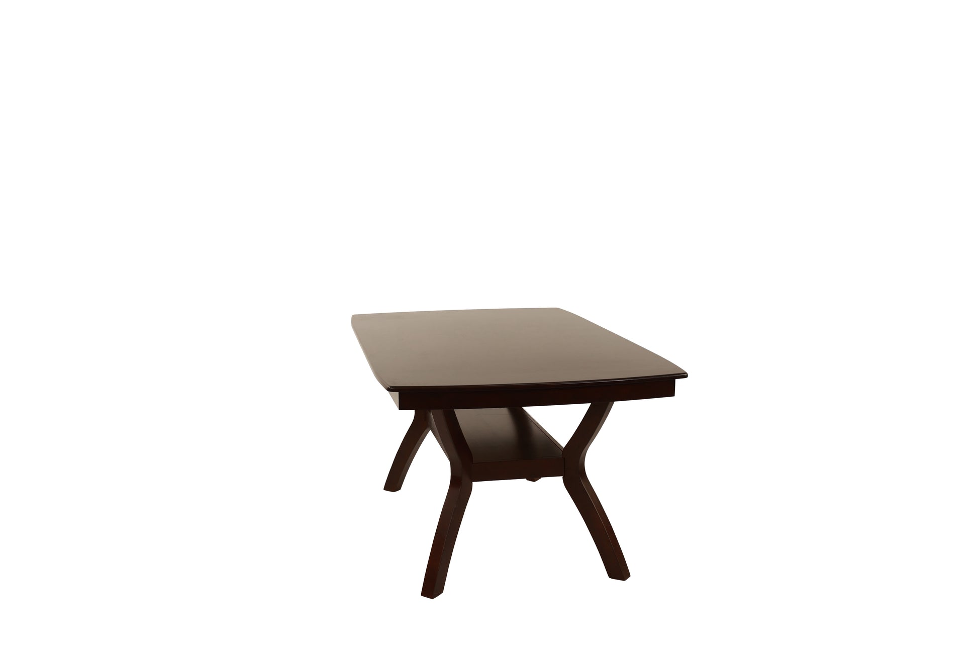 Formal Look 1Pc Dining Table W Shelve Solidwood Espresso Finish Dining Room Furniture Espresso Espresso Dining Room Classic,Contemporary,Modern,Transitional Rubberwood Rectangular Kitchen & Dining Tables Rectangular Solid Wood