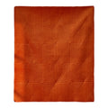 Rio 60 Inch Throw Blanket, Diamond Stitch Quilting, Orange Dutch Velvet Purple Microfiber