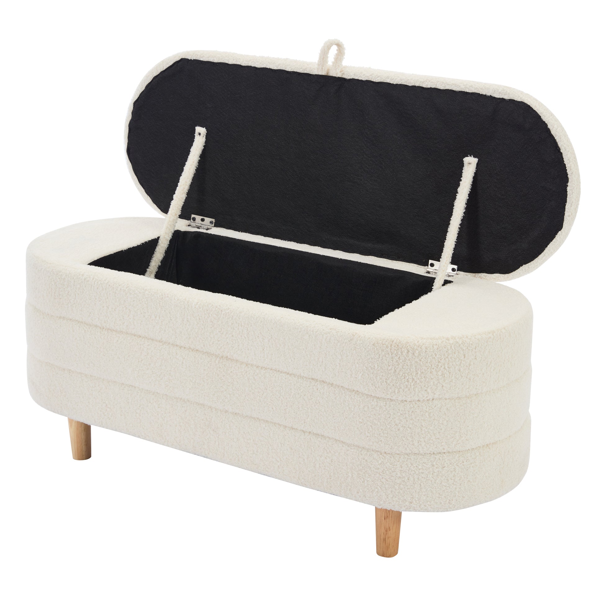2 Pieces Bedroom Sets Twin Size Flower Shaped Upholstered Led Platform Bed With Storage Ottoman Sherpa Fabric, White Twin White 2 Piece Set Wood
