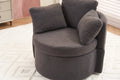 029 Teddy Fabric Swivel And Storage Chair With Back Cushion For Living Room,Dark Gray Dark Gray Primary Living Space Modern Foam Teddy