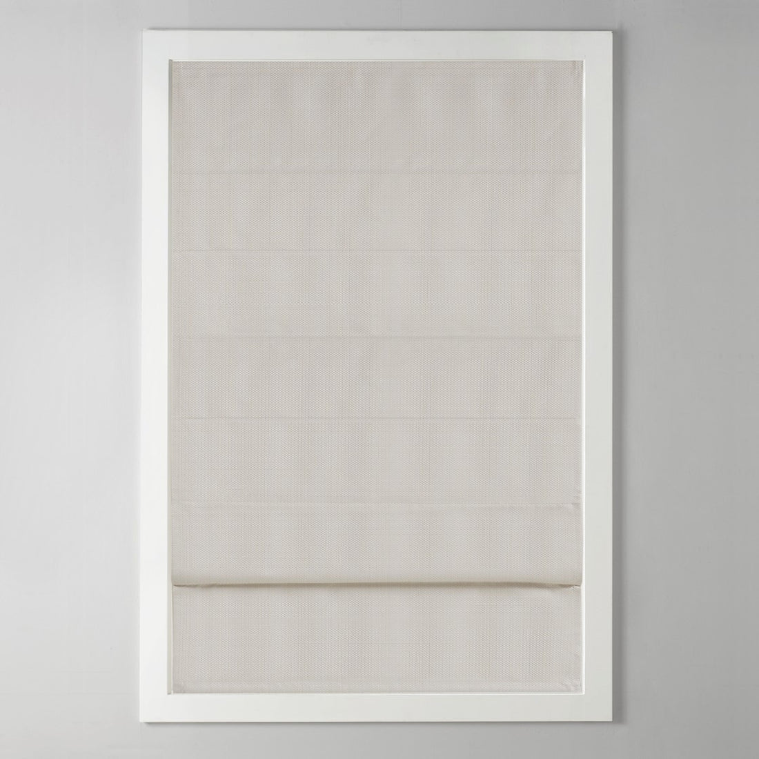 Basketweave Room Darkening Cordless Roman Shade Ivory Polyester