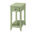Light Green Accent Table With Bottom Shelf Light Green Primary Living Space Transitional Drawers Rectangular Wood