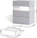 Led Nightstands 3 Drawer Dresser For Bedroom End Table With Acrylic Board Led Bedside Tables For Bedroom Living Room Bedside Furniture White White 3 Drawers Bedroom American Design,American Traditional,Boho,Classic Storage Engineered Wood