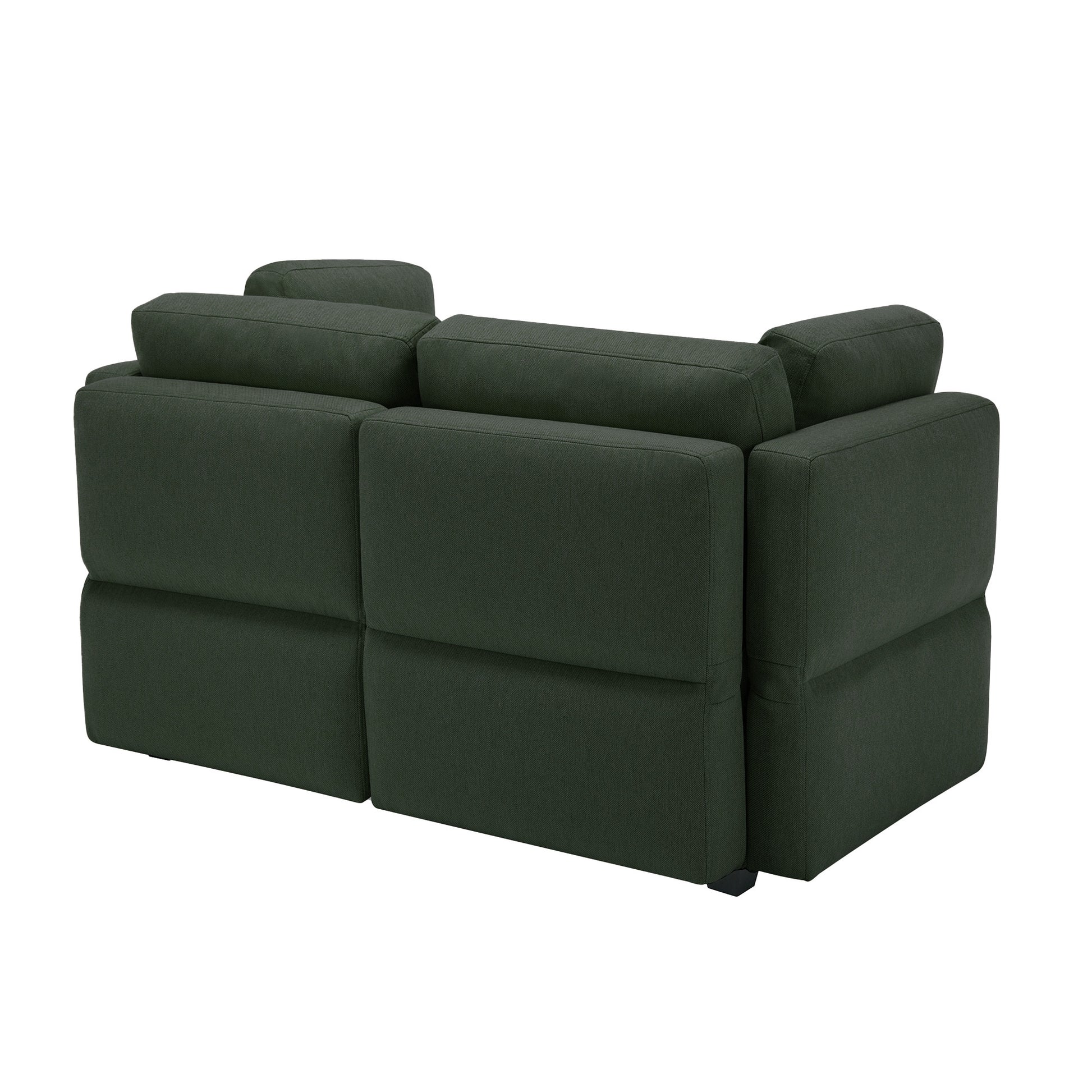 Living Room Furniture Sets, 2 Piece Comfy Upholstered Sofa Couch Set, Mid Century Modern Loveseat Sofa Sets With Storage Space Small Spaces Under Seats, Adjustable Arms And Backs Green Green Polyester 4 Seat