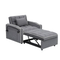 1 Versatile Foldable Sofa Bed In 3 Lengths, Modern Sofa Sofa Sofa Velvet Pull Out Bed, Adjustable Back And With Usb Port And Ashtray And Swivel Phone Stand Dark Grey Dark Gray Light Brown Velvet Wood Primary Living Space Cushion Back Light Duty