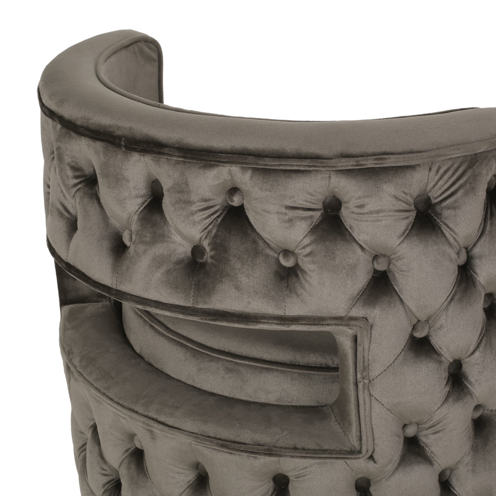 Swivel Arm Chair Grey Fabric