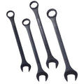 Sae Jumbo Combination Wrench Set Extra Large, 4 Piece ,Storage Bag Included ,Black Oxide Black Carbon Steel