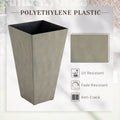 Outsunny Set Of 3 Tall Planters With Drainage Hole, 28
