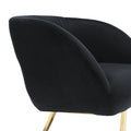 Coolmore Modern Chair With Velvet Fabric, Mid Century Chair With Wide Upholstered, Armchair For Living Room, Lounge, Bedroom Black Black Primary Living Space Foam Velvet