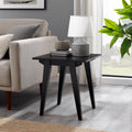 Japandi Minimal Solid Wood Side Table Black Black Mdf Mdf