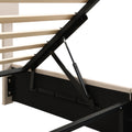 Queen Size Upholstered Platform Bed With A Hydraulic Storage System Beige Old Sku: Lp000211Aaa Beige Upholstered