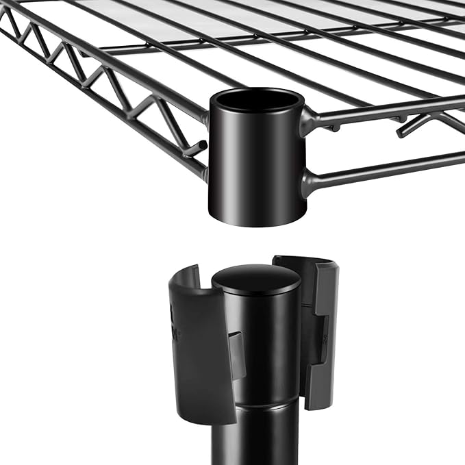 Heavy Duty 5 Shelf Shelving Unit 1250Lb Capacity, 29.92" D X 13.98" W X 62.99" H, 5 Tier, Black Black Iron