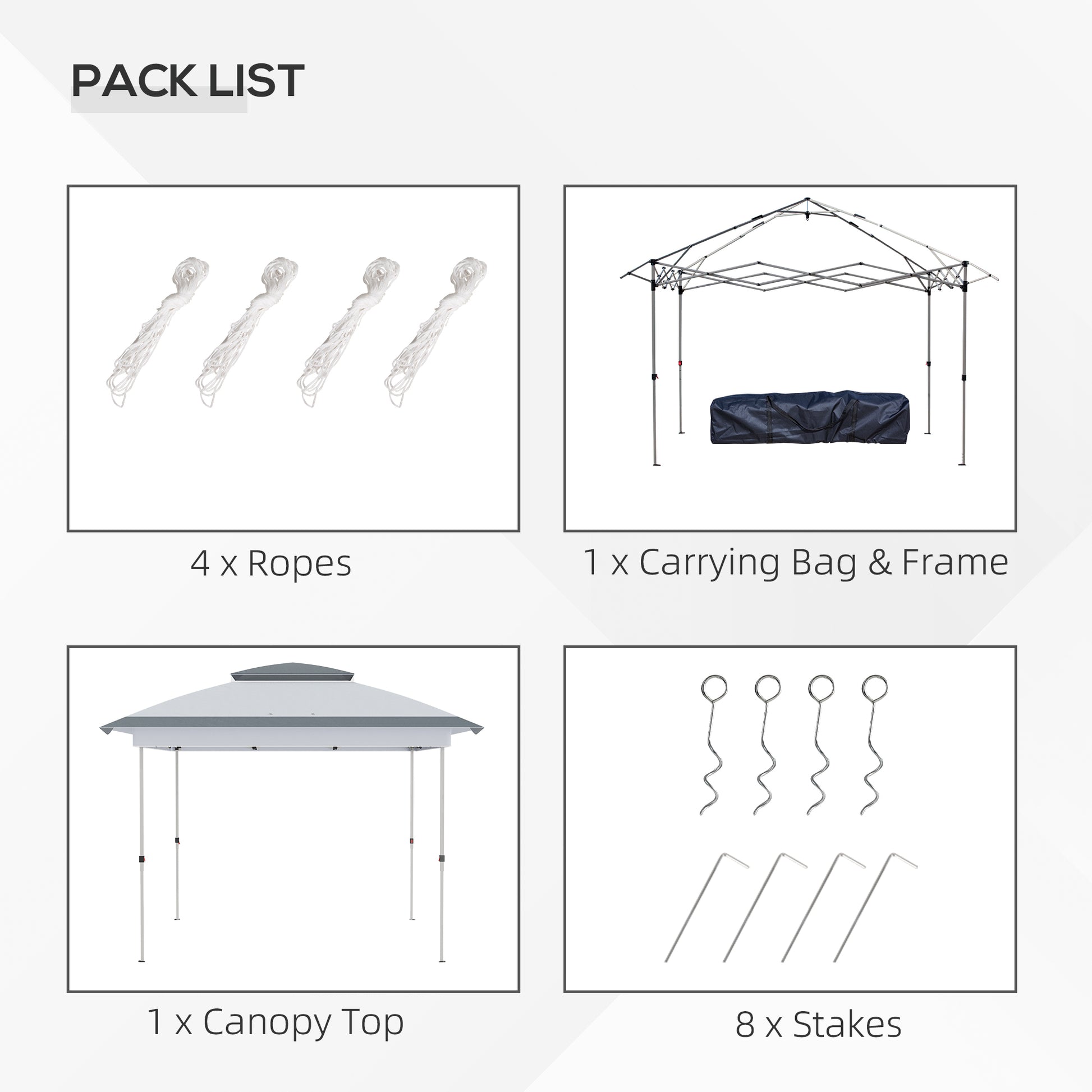 Outsunny 12' X 12' Pop Up Canopy Tent With Netting And Carry Bag, Instant Sun Shelter With 137 Sq.Ft Shade, Tents For Parties, Height Adjustable, For Outdoor, Garden, Patio, Gray Gray Steel