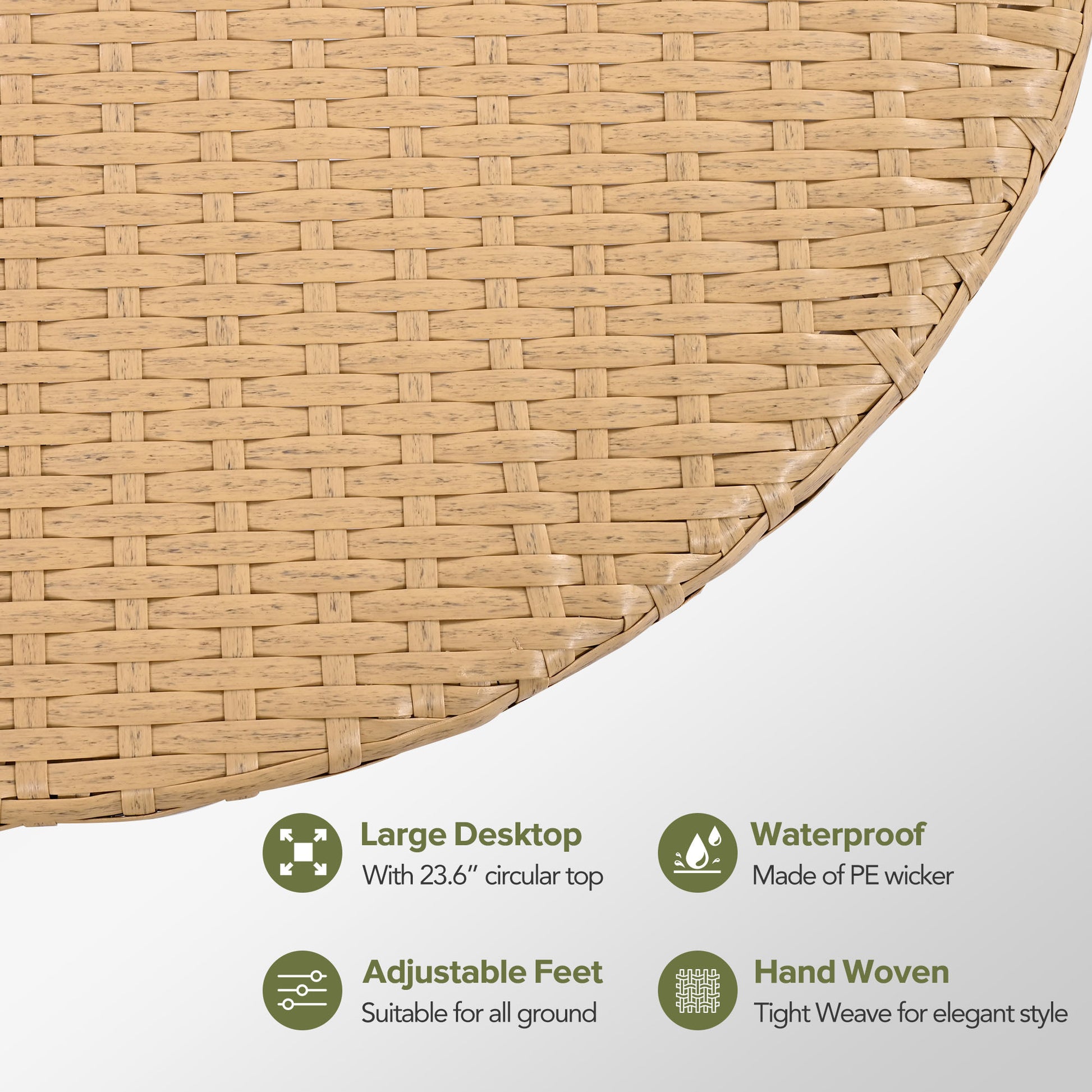 7 Pieces Outdoor Patio Furniture, All Weather Rattan Sectional Sofa Set With Thick Cushions And Pillows, Freely Combined Conversation Sets For Garden, Backyard, Balcony, Beige Yes Complete Patio Set Beige Seats 6 Garden & Outdoor Complete Patio Sets Foam