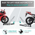Motorcycle Stand 850Lb Sport Bike Front & Rear Wheel Lift Swingarm Paddock Stands Black,U L Black Steel
