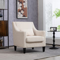 Coolmore Modern Accent Chair,Upholstered Armchair With Scooped Arms For Bedroom,Apartment,Studio,Office,Waiting Room Beige Corduroy Beige Primary Living Space Foam Corduroy
