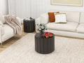 Coffee Table Set Of 2, Round Coffee Table ,Nesting Coffet Table,End Table,Circle Sidetable For Living Room ,Bedroom,Office Balcony Black Primary Living Space Artsy,Modern Coffee & End Tables Lacquered Mdf