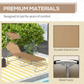 Outsunny Outdoor Lounge Chair, Adjustable Folding Chaise Lounge, Tanning Chair With Sun Shade For Beach, Camping, Hiking, Backyard, Tan Tan Steel