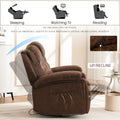 Oversized Single Sofa Armchair With Side Pockets Couches, For Living Room Meeting Room Bedroom Brown Faux Leather 1 Seat