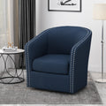 Swivel Chair Blue Fabric