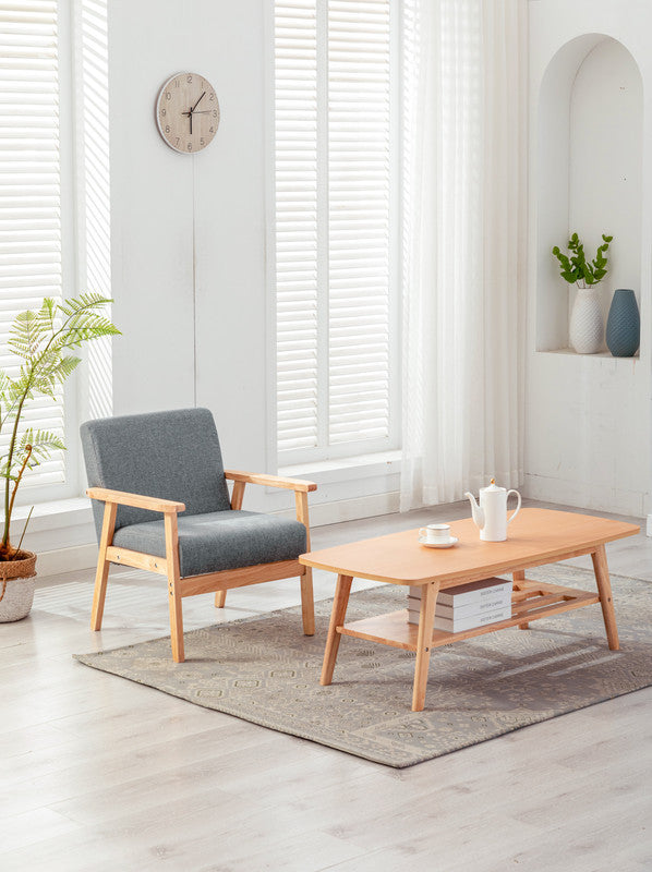 Bahamas Coffee Table And Chair Set Gray Linen