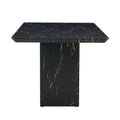 This Modern Dining Table With Mdf Marbled Design Gives You A Luxurious And Elegant Feel, Adding A Touch Of Elegance Whether It Is A Family Dinner Or Entertaining Guests. Black Mdf