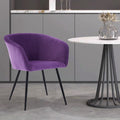 Ts Stripe Dinding Chair Purple Velvet