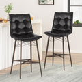 Bar Stool Mp2 Set Of 2 Black Pu