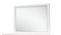 Civic White Mirror White Solid Wood Mdf