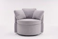 029 Teddy Fabric Swivel And Storage Chair With Back Cushion For Living Room,Light Gray Light Gray Primary Living Space Modern Foam Teddy