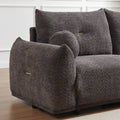 Lamb'S Wool 2 Seater Cushion Sofa 90'' Comfortable Sofa For Living Room Bedroom And Other Casual Spaces Lamb'S Wool Sofa With 2 Cushions And 2 Ball Pillows. Gray Gray Foam Fabric 2 Seat