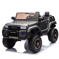 24V Two Seater Kids Ride On Car W Parents Remote Control, Licensed Toyota Lc250,4Wd,220W Motors,With Shovel,Three Point Seat Belt,Slow Start,Speed Adjustment,Bluetooth,Music For Kids Aged 3 . Gray 100 149 Lbs Polypropylene